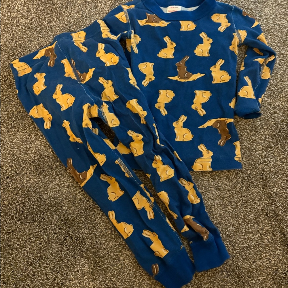 Hanna Andersson Easter Chocolate Bunny Long Johns